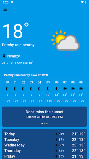 Meteo Prototype Screenshot 1
