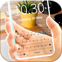 Transparent Business Keyboard Background