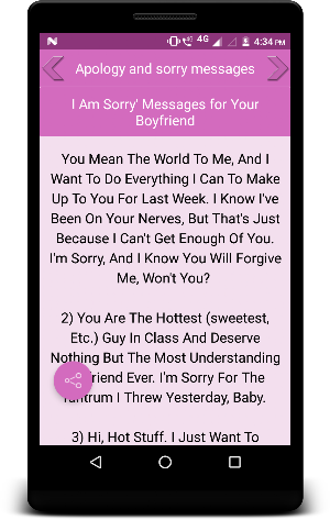Apology and sorry messages Screenshot 2