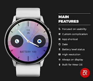 Fresh Blue Magenta Watch Face Screenshot 1