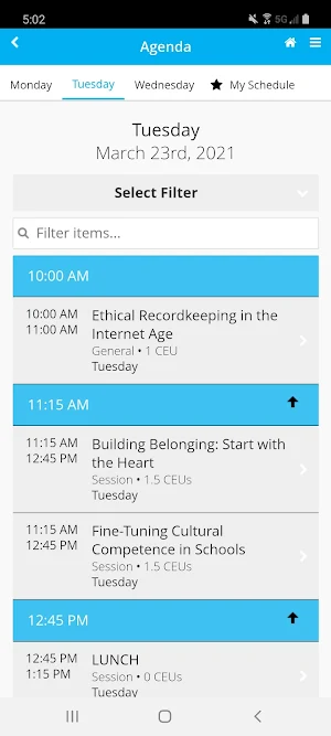 SSWAA Member & Conference App Screenshot 1