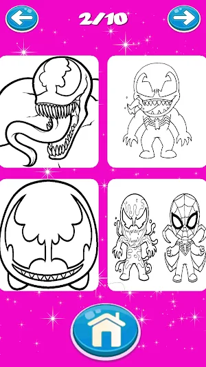 Drawing Venom Coloring Book Screenshot 1