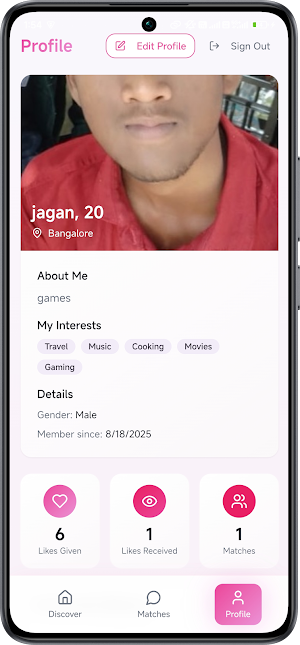 Bangalore Dating: Chat & Match Screenshot 1