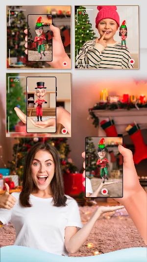 Santa & Elf Christmas AR video Screenshot 1