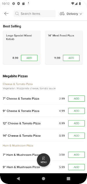 Mega Bites Pizza Screenshot 1