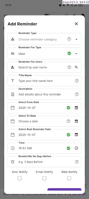 purtainet's Reminder Screenshot 2