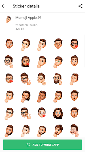 Memoji apple stickers : WAStickerApps for WhatsApp Screenshot 1