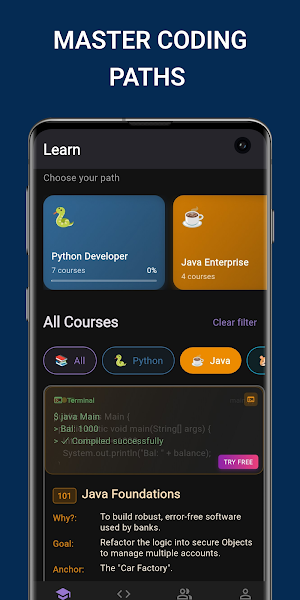 CodeVarsity: Learn to Code+IDE Screenshot 1