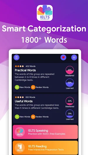 IELTS® Vocabulary Flashcards - Learn English Words Screenshot 2