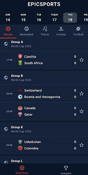 EpicSports – Live Sports Event Screenshot 2