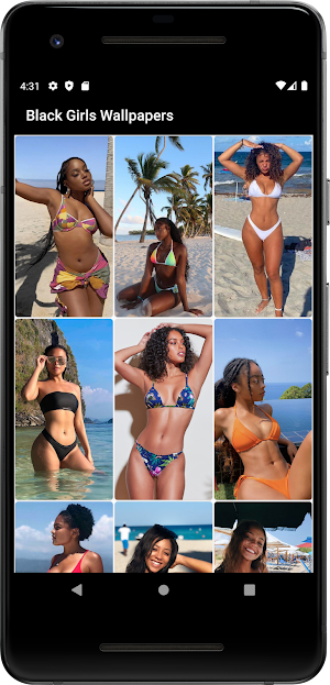 Black Girls Bikini Wallpaper Screenshot 0