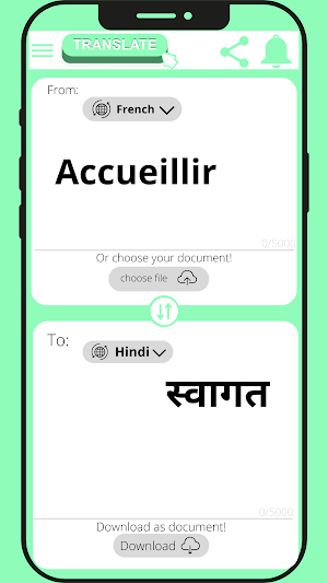 Hindi - French Translator Screenshot 1