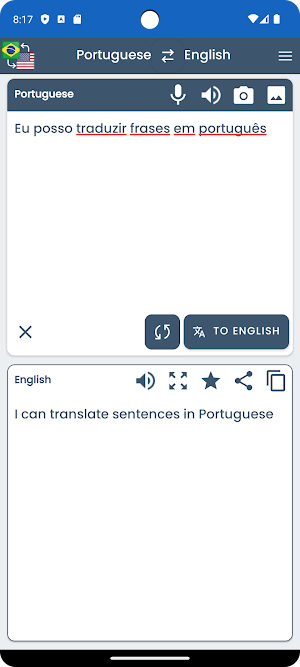 English Portuguese Translator Screenshot 1