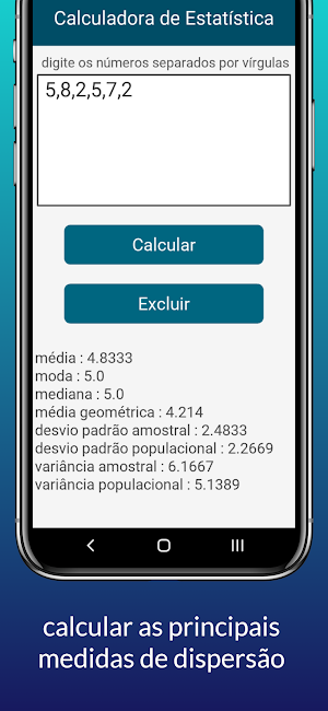 Calculadora de Variância PRO Screenshot 1