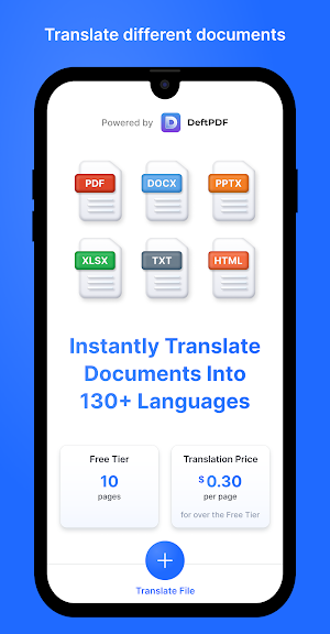 DeftPDF Document Translator Screenshot 0