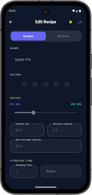 Liquid Calculator - DIY Vape Screenshot 2