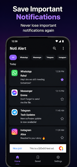 Noti Alert - Save Notification Screenshot 1