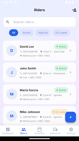 Delivery Rider Manager Screenshot 1