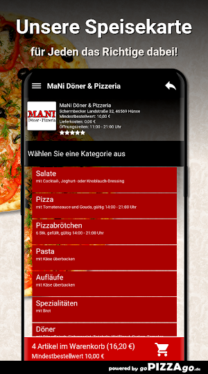 MaNi Döner - Pizzeria Hünxe Screenshot 3