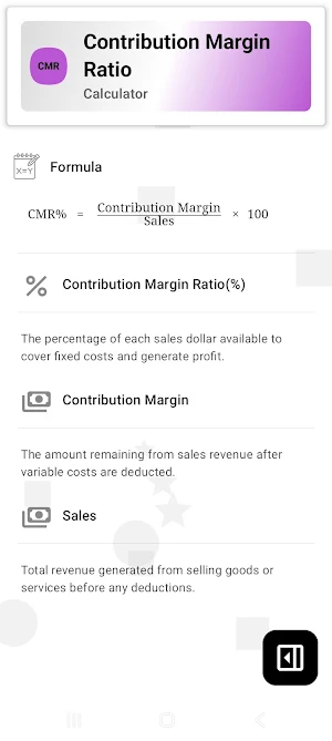 CMR Calculator Screenshot 1