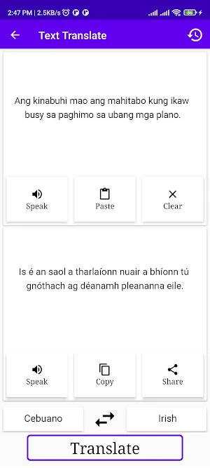 Cebuano To Irish Translator Screenshot 1