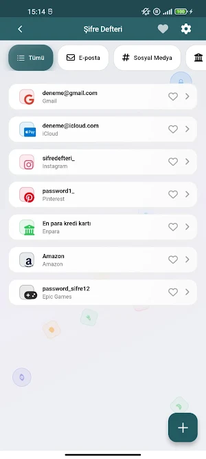 Şifre Defteri Screenshot 1