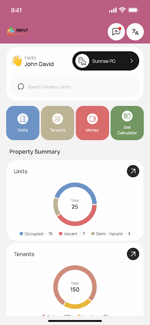 Rent wallet Screenshot 1