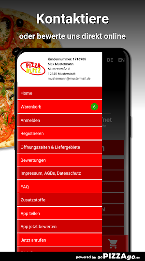 Blitz Pizza Amberg Screenshot 2