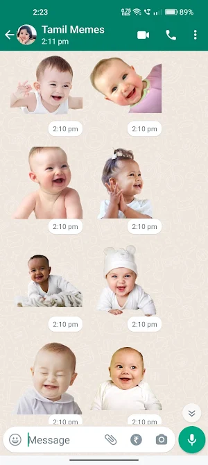 Baby Laughing Stickers Screenshot 0