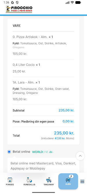 Pinocchio Pizza i Haderslev Screenshot 2