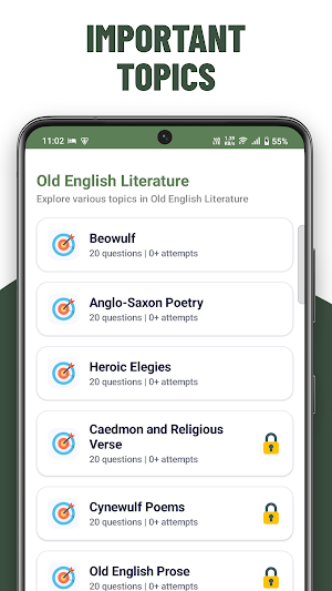 English Literature Quiz Test Screenshot 3