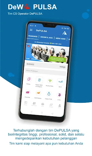 DeWA PULSA : Aplikasi De PULSA Screenshot 1