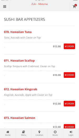 Zuki Mokena Online Ordering Screenshot 2