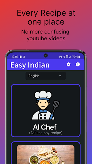 Easy Indian: Cooking with AI Screenshot 2
