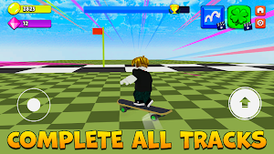 Skateboard Obby Racing Parkour Screenshot 2
