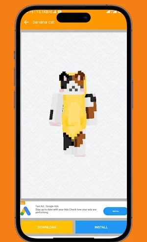 Banana Cat Skin for Minecraft Screenshot 3