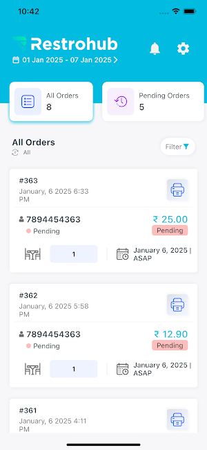 Restrohub Restaurant Partner Screenshot 1