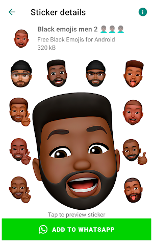 Memoji Black People Stickers Screenshot 2