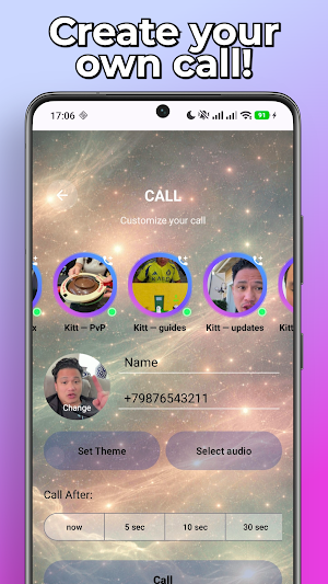 Kitt Gaming Fake Call & Chat Screenshot 3