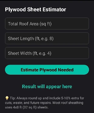 Roofing Calculator & Estimator Screenshot 1