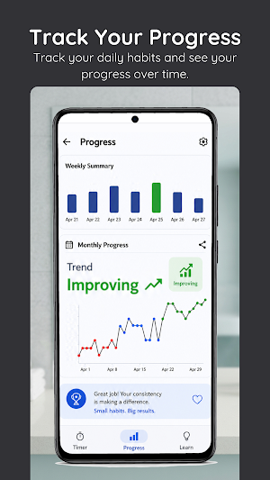 Toilet Timer: Healthy Tips Screenshot 1
