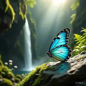 Butterfly Waterfall Wallpapers Screenshot 0