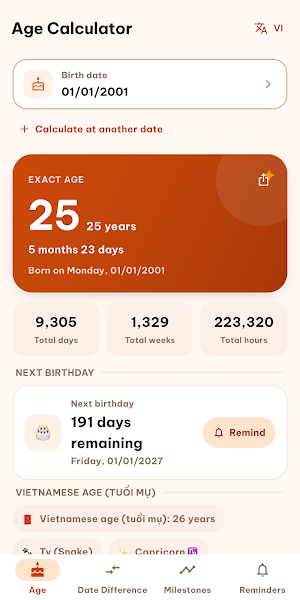 Age Calculator: Date of Birth Screenshot 0
