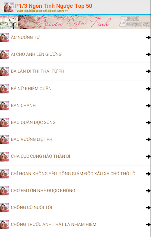 Truyện Ngôn Tình Ngược Top 50  Screenshot 2