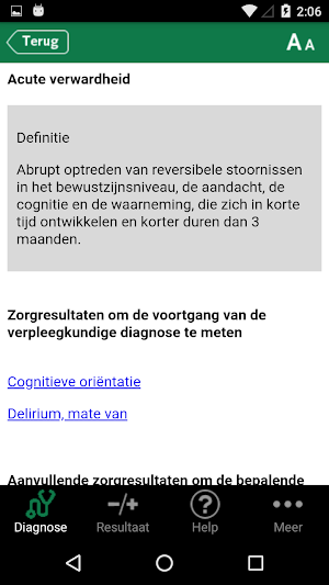 Verpleegkundige zorgresultaten (NOC) Screenshot 3