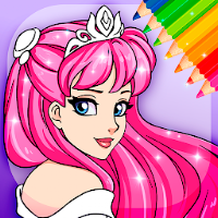 Animated Glitter Coloring Book - Princess