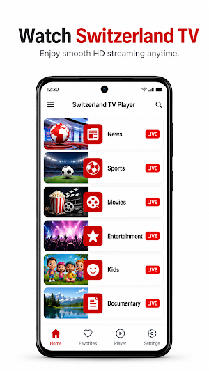 Switzerland TV - Live Channels Screenshot 0