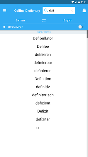 Collins Complete German Dictionary Screenshot 1