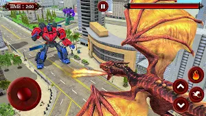 Flying Dragon Robot Transformation: Robot games 3D Screenshot 1