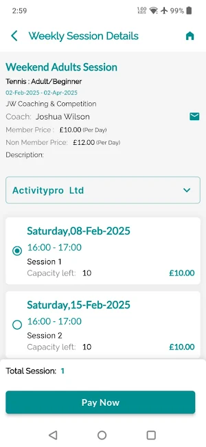 JW Coaching Screenshot 3